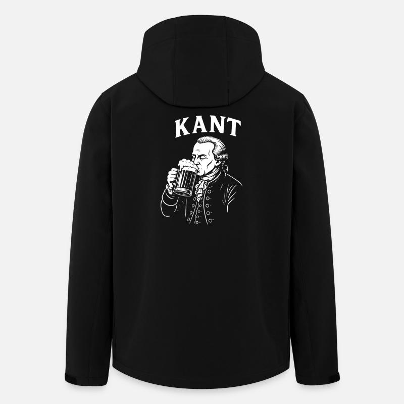 Kant drinking Enlightenment Beer gift - Men’s Recycled Softshell Jacket by Stanley/Stella - black
