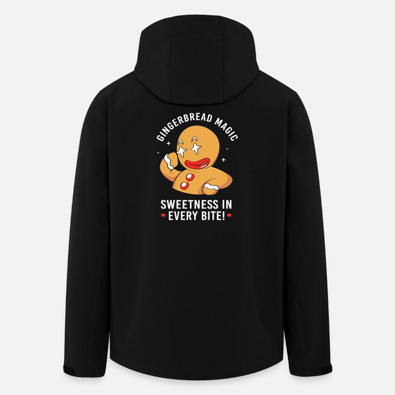 Gingerbread man Christmas gingerbread - Men’s Recycled Softshell Jacket by Stanley/Stella - black