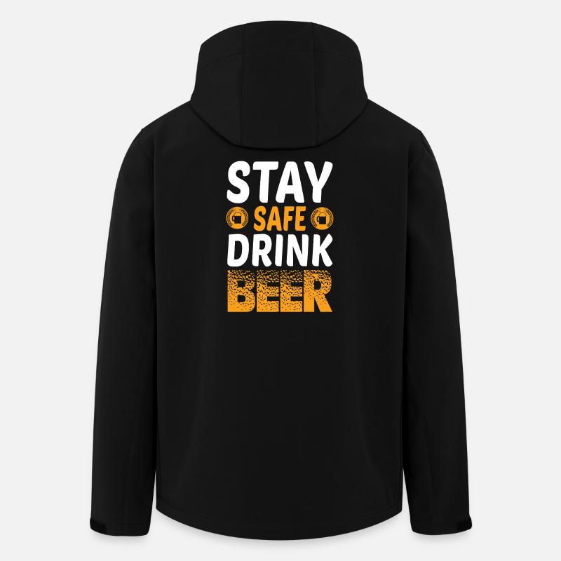 Stay safe drink more beer - Recycelte Männer Softshell-Jacke von Stanley/Stella - Schwarz