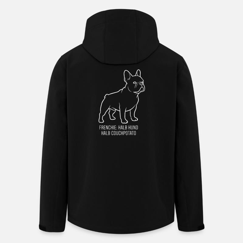Frenchie : mi-chien, mi-patate de canapé - Veste softshell homme en polyester recyclé Stanley/Stella - noir