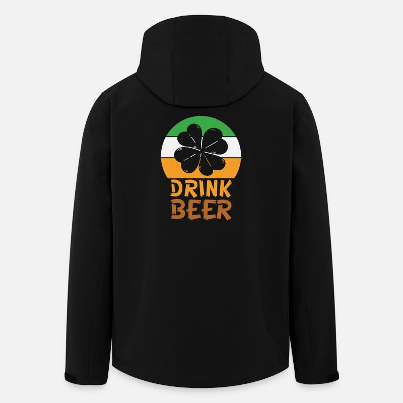 Drink beer irish - Recycelte Männer Softshell-Jacke von Stanley/Stella - Schwarz