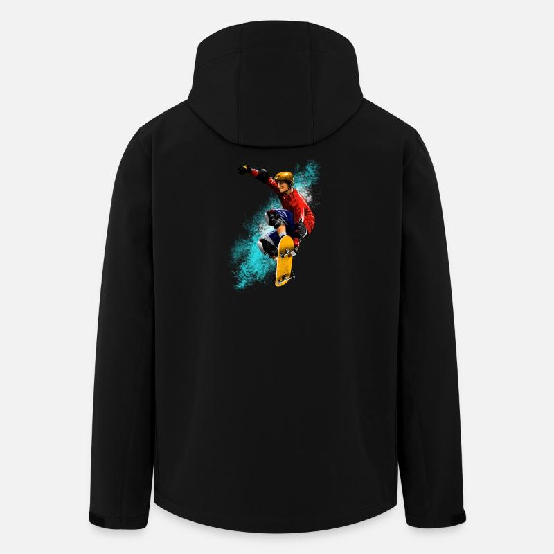 Skateboard Sprung Neon Splash - Recycelte Männer Softshell-Jacke von Stanley/Stella - Schwarz