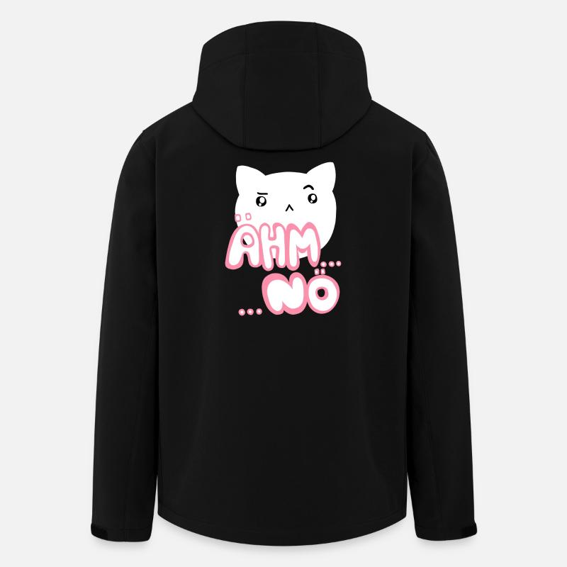 Ähm nö Kawaii Katze rosa - Recycelte Männer Softshell-Jacke von Stanley/Stella - Schwarz