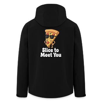 Slice to Meet You - Recycelte Männer Softshell-Jacke von Stanley/Stella - Schwarz - Hinten - AI Model Male 185 light (185cm)
