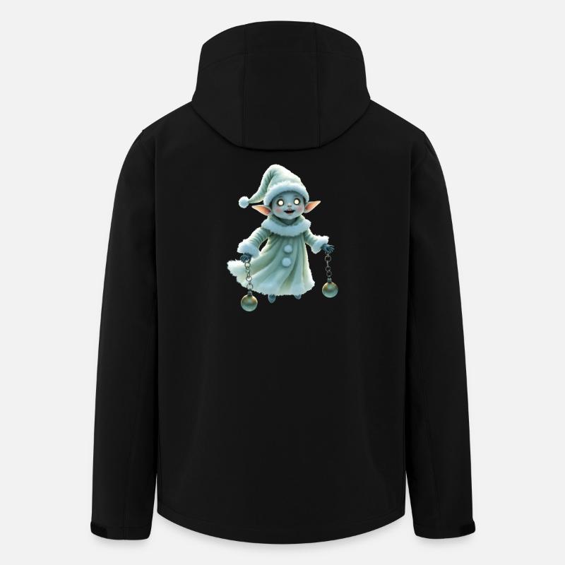 Winter Gnome with Jingle Bells - Men’s Recycled Softshell Jacket by Stanley/Stella - black