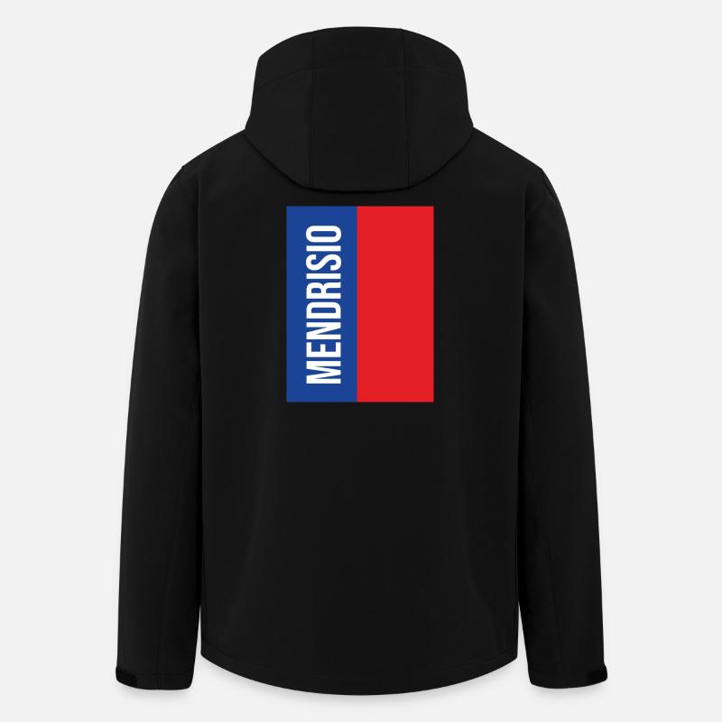 Mendrisio Bleu Rouge Vertical - Veste softshell homme en polyester recyclé Stanley/Stella - noir