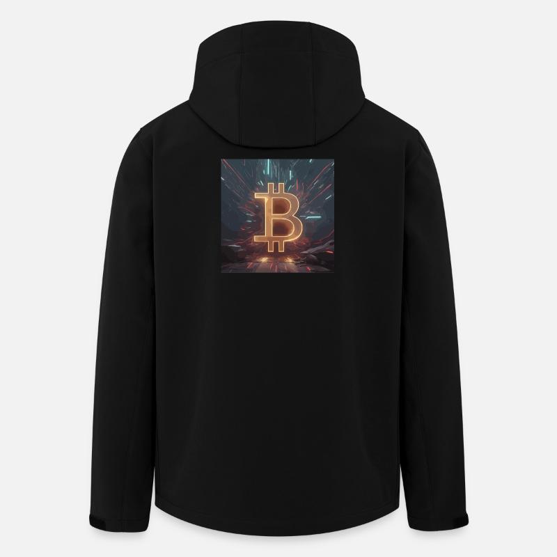 Bitcoin Machtentfaltung – Dynamische Energie - Recycelte Männer Softshell-Jacke von Stanley/Stella - Schwarz