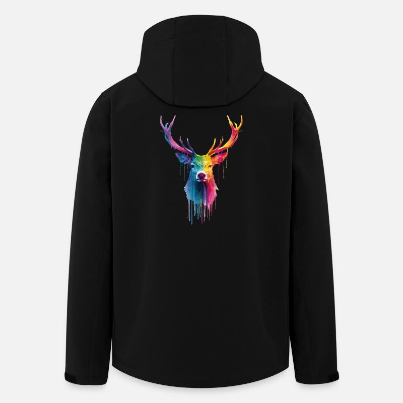 Deer Deer Antlers - Men’s Recycled Softshell Jacket by Stanley/Stella - black
