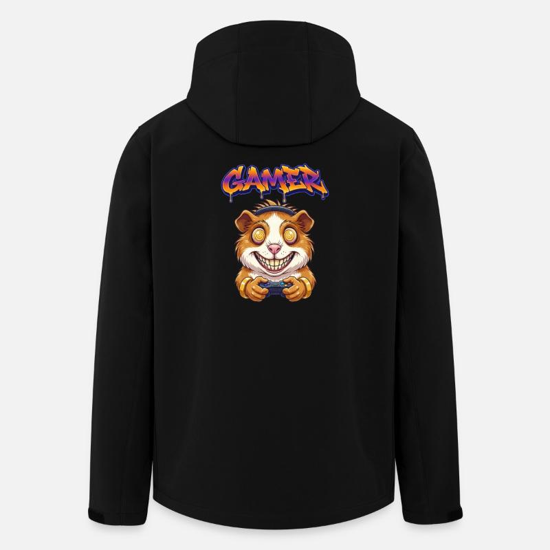 Gamer Hamster Graffiti Tee Gamer Shirt - Recycelte Männer Softshell-Jacke von Stanley/Stella - Schwarz