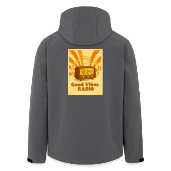 Warm Retro-Radio mit echten 70er-Vibes - Recycelte Männer Softshell-Jacke von Stanley/Stella - Schwarz - Hinten - AI Model Male 185 light (185cm)