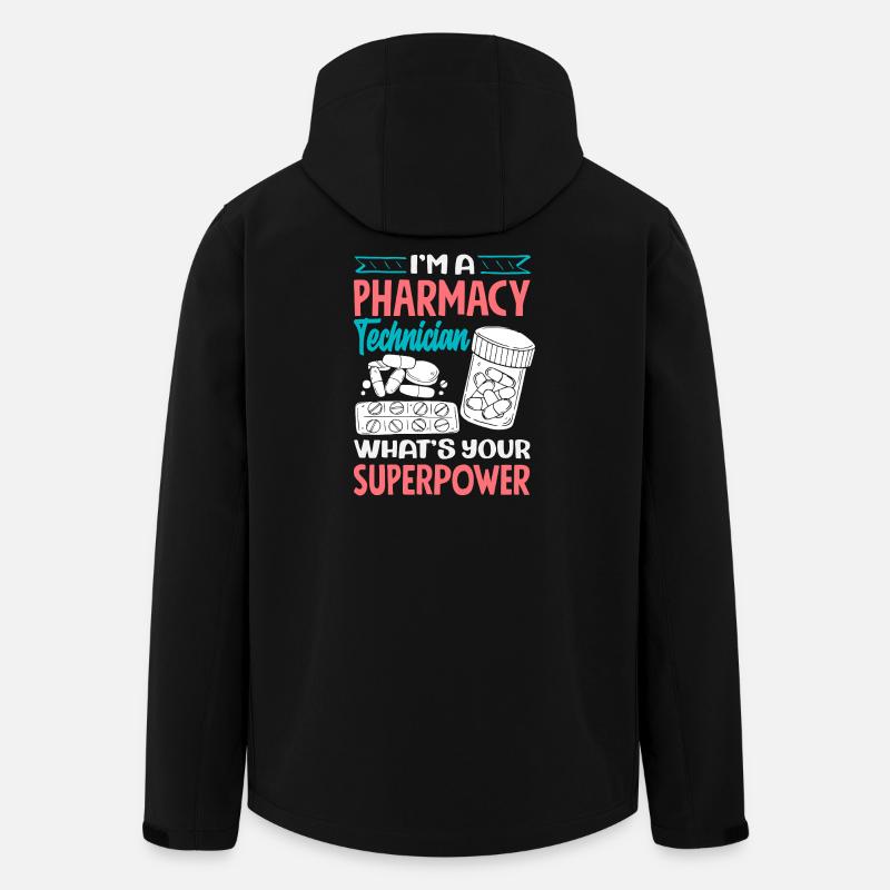 Pharmacien Technicien Pharmaceutique - Veste softshell homme en polyester recyclé Stanley/Stella - noir