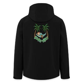 Plage de paresseux chaude pour se détendre - Veste softshell homme en polyester recyclé Stanley/Stella - noir - Dos - AI Model Male 185 light (185cm)