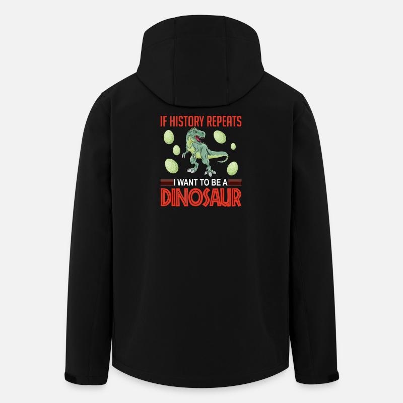 History repeats dinosaur - Recycelte Männer Softshell-Jacke Discoverer von Stanley/Stella - Schwarz