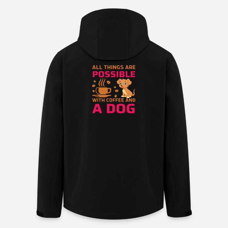 All things possible coffee dog - Recycelte Männer Softshell-Jacke von Stanley/Stella - Schwarz