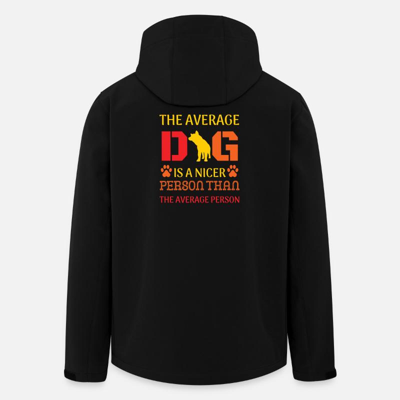 Average dog nicer than average person - Recycelte Männer Softshell-Jacke von Stanley/Stella - Schwarz