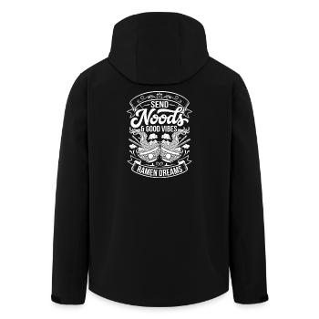 Send Noods & Ramen Dreams - Recycelte Männer Softshell-Jacke von Stanley/Stella - Schwarz - Hinten - AI Model Male 185 light (185cm)