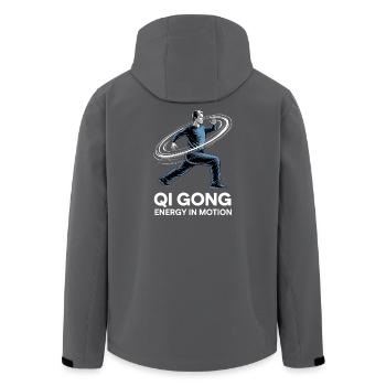 Qigong Tai Chi - Men’s Recycled Softshell Jacket by Stanley/Stella - black - Back - AI Model Male 185 light (185cm)