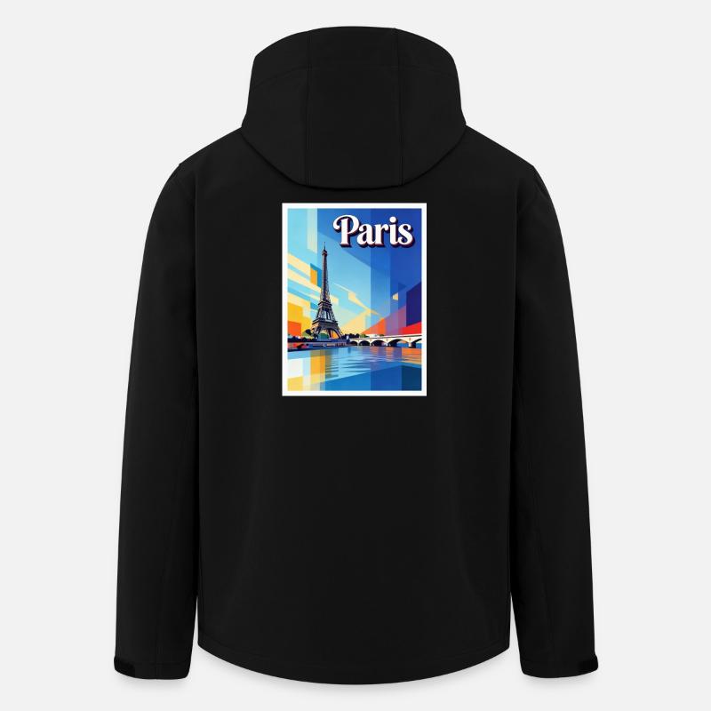 Paris Prism Eiffel - Veste softshell homme en polyester recyclé Stanley/Stella - noir