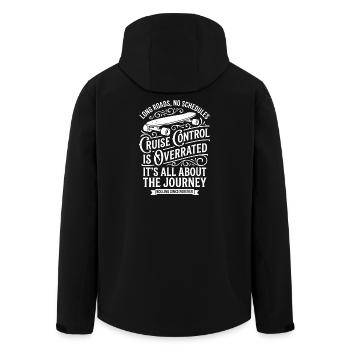 Skateboard Road Trip The Journey - Men’s Recycled Softshell Jacket by Stanley/Stella - black - Back - AI Model Male 185 light (185cm)