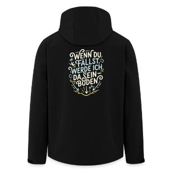 Si tu tombes, je serai là - Veste softshell homme en polyester recyclé Stanley/Stella - noir - Dos - AI Model Male 185 light (185cm)