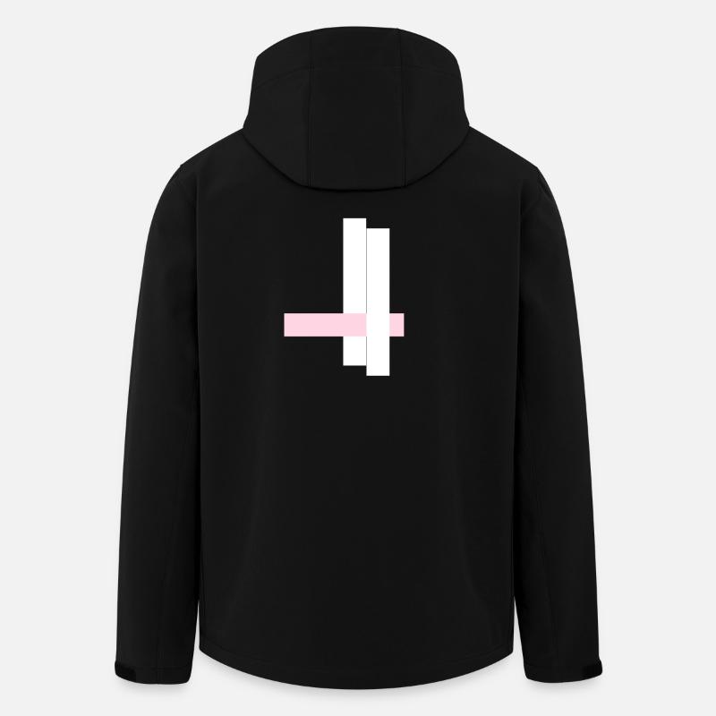 Weiße Türme mit Rosa Band - Recycelte Männer Softshell-Jacke von Stanley/Stella - Schwarz