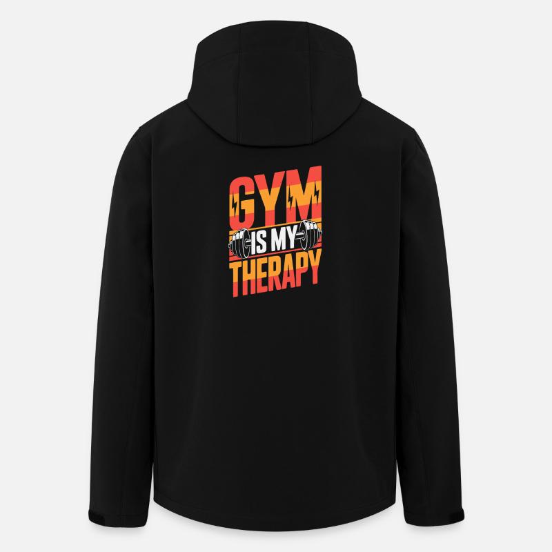 Gym-Hantel-Therapie-Workout - Recycelte Männer Softshell-Jacke von Stanley/Stella - Schwarz