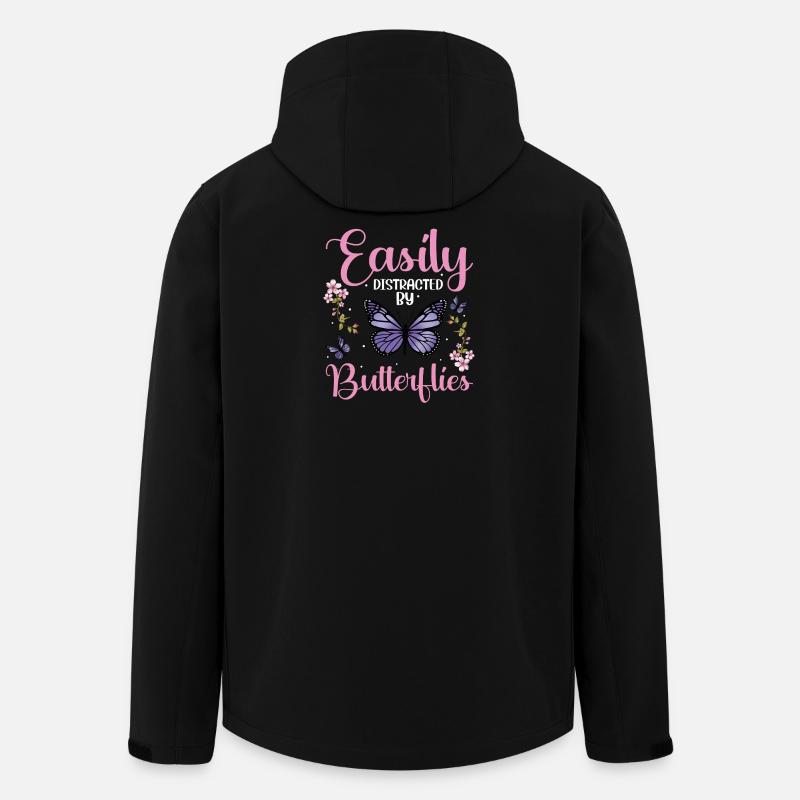 Easily Butterflies - Recycelte Männer Softshell-Jacke von Stanley/Stella - Schwarz