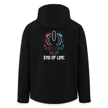 End Of Line Gamer Skull Power Button Gaming - Men’s Recycled Softshell Jacket by Stanley/Stella - black - Back - AI Model Male 185 light (185cm)