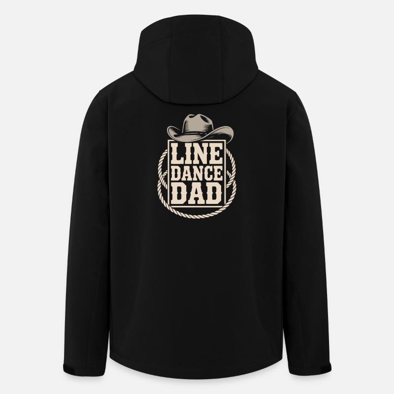 Line Dance Dad Cowboy Look - Men’s Recycled Softshell Jacket by Stanley/Stella - black