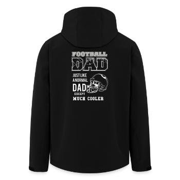 Papa footballeur comme un père normal - Veste softshell homme en polyester recyclé Stanley/Stella - noir - Dos - AI Model Male 185 light (185cm)