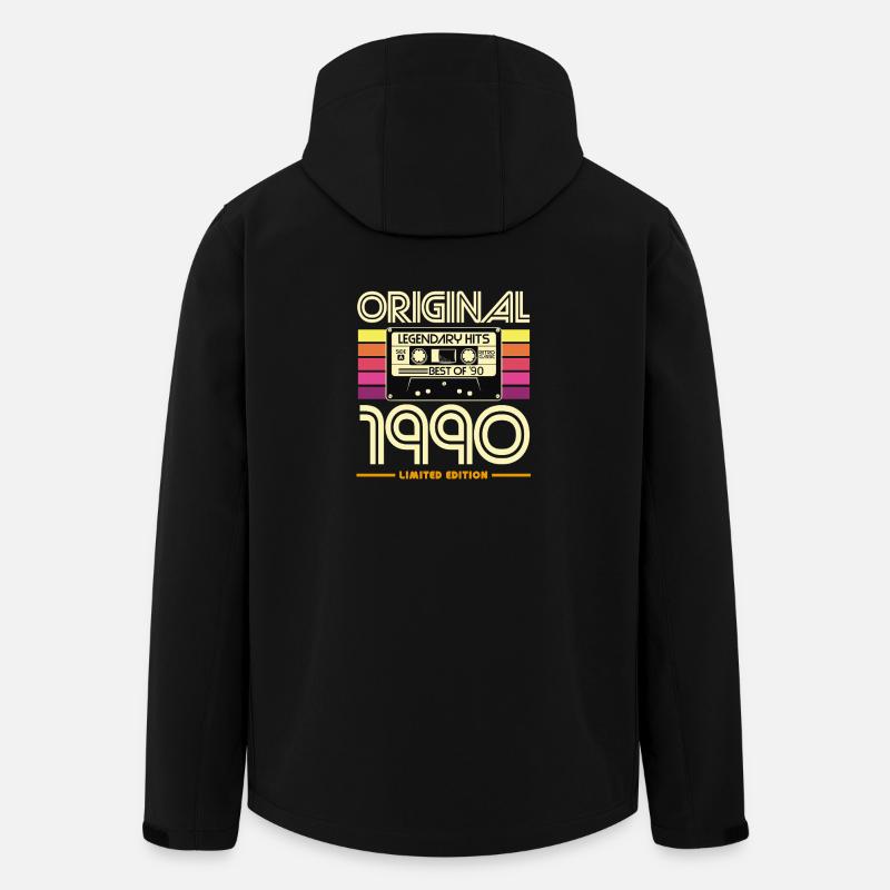 Original 1990 Retro Cassette - Men’s Recycled Softshell Jacket by Stanley/Stella - black