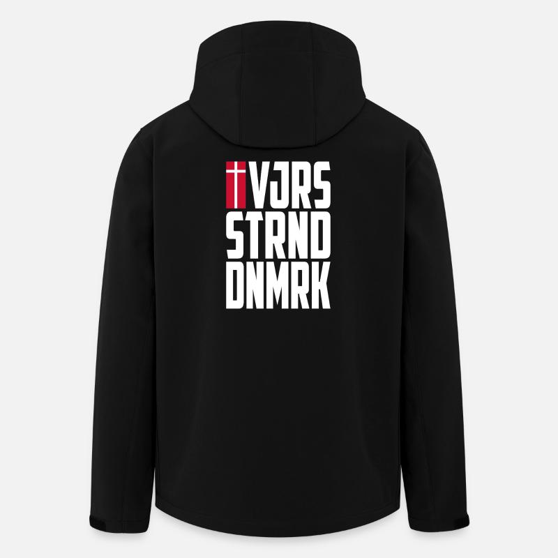 Vejers Strand, Danemark - Veste softshell homme en polyester recyclé Stanley/Stella - noir