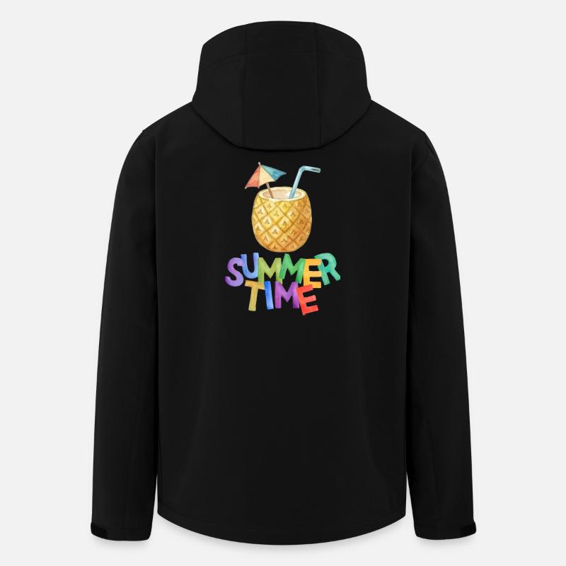 Sommerzeit Ananasgetränk - Recycelte Männer Softshell-Jacke von Stanley/Stella - Schwarz