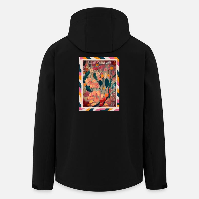 Strahlende florale Vibes - Recycelte Männer Softshell-Jacke von Stanley/Stella - Schwarz