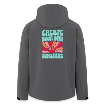 Create your own sunshine image - Men’s Recycled Softshell Jacket by Stanley/Stella - black - Back - AI Model Male 185 light (185cm)