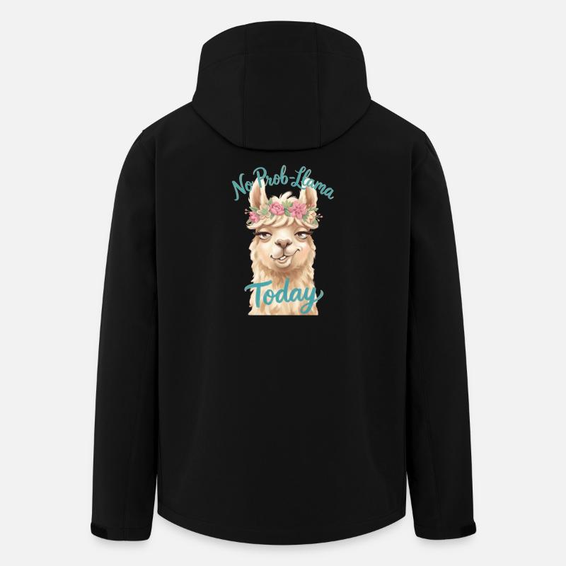 No Prob-Llama Today - Recycelte Männer Softshell-Jacke von Stanley/Stella - Schwarz