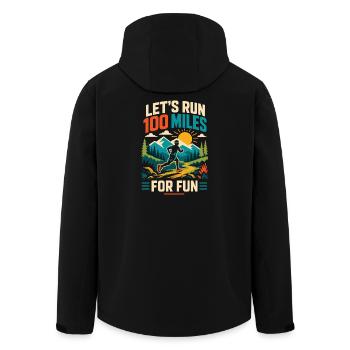 Let's Run 100 Miles For Fun Ultra Runner Shirt - Men’s Recycled Softshell Jacket by Stanley/Stella - black - Back - AI Model Male 185 light (185cm)
