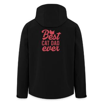 Meilleur papa chat de tous les temps - Veste softshell homme en polyester recyclé Stanley/Stella - noir - Dos - AI Model Male 185 light (185cm)
