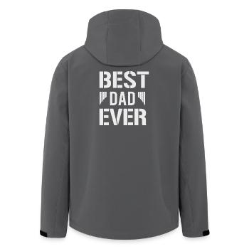 Meilleur papa de tous les temps - Veste softshell homme en polyester recyclé Stanley/Stella - noir - Dos - AI Model Male 185 light (185cm)