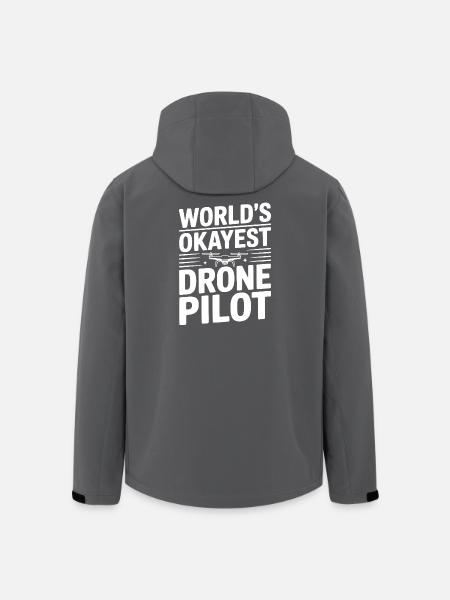 World's Okayest Drone Pilot - Men’s Recycled Softshell Jacket by Stanley/Stella - black