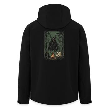 Hiking - Outdoor Adventure - You're Not Alone - Men’s Recycled Softshell Jacket by Stanley/Stella - black - Back - AI Model Male 185 light (185cm)