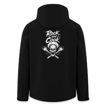Rock and Cook Skull Chef - Men’s Recycled Softshell Jacket by Stanley/Stella - black - Back - AI Model Male 185 light (185cm)