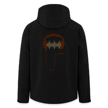 Casque DJ de son club de musique plateau Parti - Veste softshell homme en polyester recyclé Stanley/Stella - noir - Dos - AI Model Male 185 light (185cm)