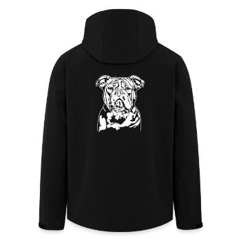 American Bully Portrait Dogs Dog Wilsigns - Men’s Recycled Softshell Jacket by Stanley/Stella - black - Back - AI Model Male 185 light (185cm)