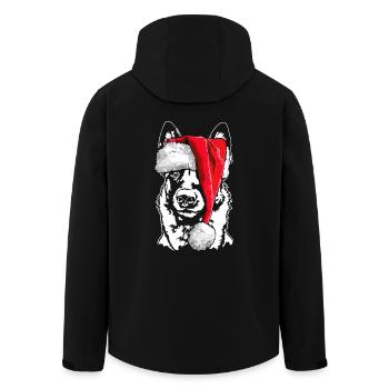 Santa Malinois Weihnachten Nikolaus Hunde Wilsigns - Recycelte Männer Softshell-Jacke von Stanley/Stella - Schwarz - Hinten - AI Model Male 185 light (185cm)