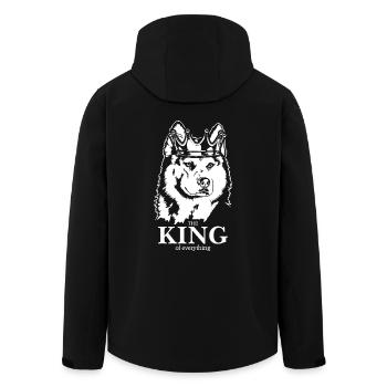 Husky sibérien roi de tout Chiens Wilsigns - Veste softshell homme en polyester recyclé Stanley/Stella - noir - Dos - AI Model Male 185 light (185cm)