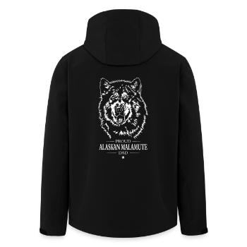 Proud Alaskan Malamute Dad Dog Dog Wilsigns - Men’s Recycled Softshell Jacket by Stanley/Stella - black - Back - AI Model Male 185 light (185cm)