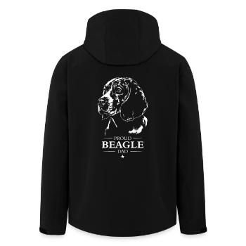 Beagle Papa Chien Chien Wilsigns - Veste softshell homme en polyester recyclé Stanley/Stella - noir - Dos - AI Model Male 185 light (185cm)