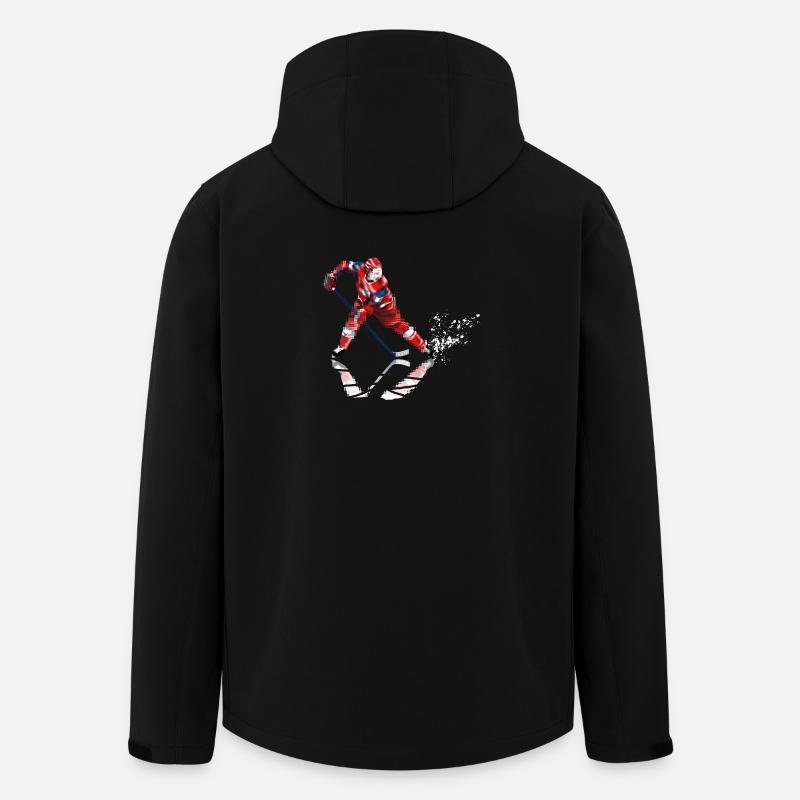 hockey - Veste softshell homme en polyester recyclé Stanley/Stella - noir