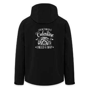 Bouledogue anglais Saint-Valentin chiens chien Wilsigns - Veste softshell homme en polyester recyclé Stanley/Stella - noir - Dos - AI Model Male 185 light (185cm)